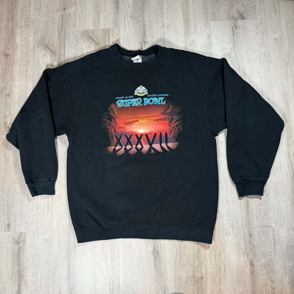 Mens Vintage 2003 NFL Super Bowl XXXVII San Diego Sweatshirt XL - Picture 1 of 6